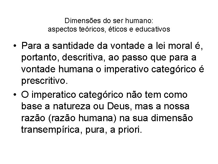 Dimensões do ser humano: aspectos teóricos, éticos e educativos • Para a santidade da