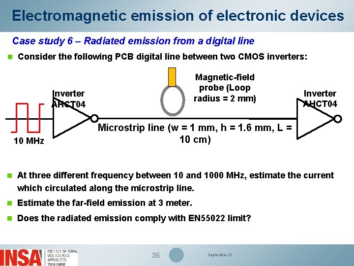 Electromagnetic emission of electronic devices Case study 6 – Radiated emission from a digital