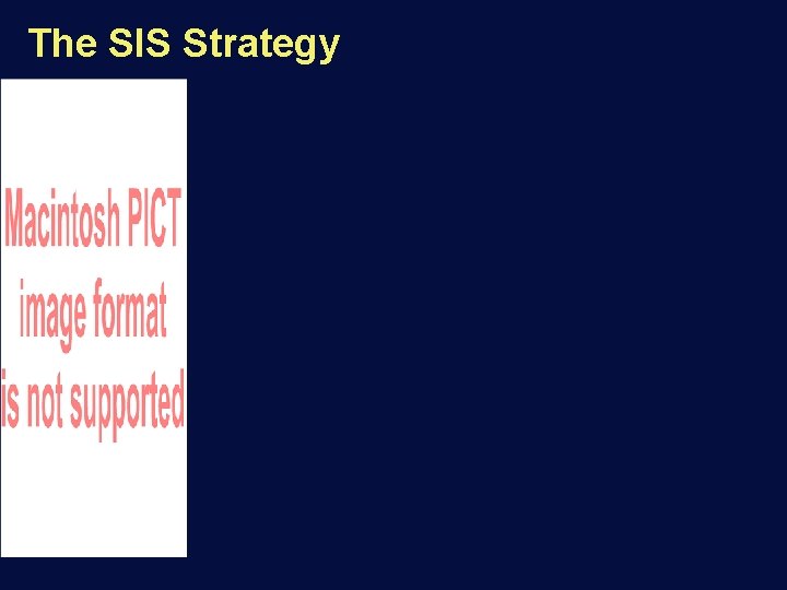 The SIS Strategy 