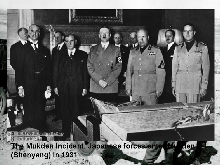 The Mukden Incident. Japanese forces enter Mukden (Shenyang) in 1931 