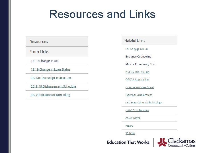 Resources and Links 