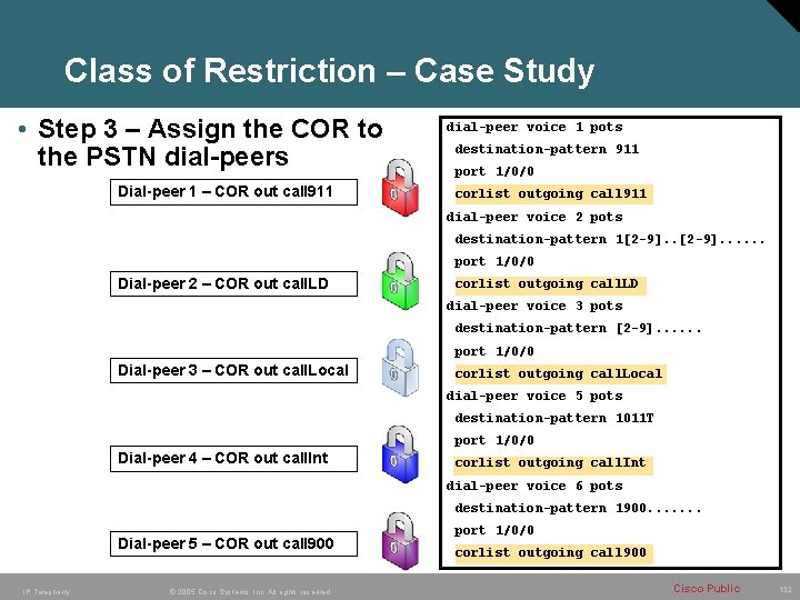 Class of Restriction – Case Study • Step 3 – Assign the COR to