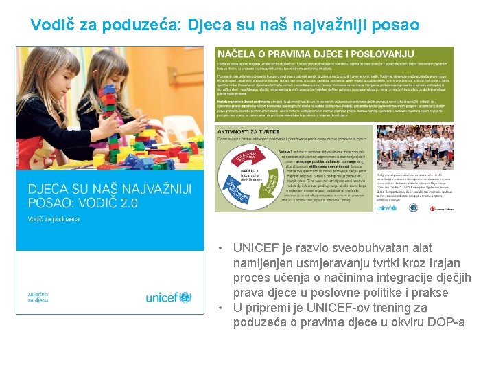 Vodič za poduzeća: Djeca su naš najvažniji posao • UNICEF je razvio sveobuhvatan alat