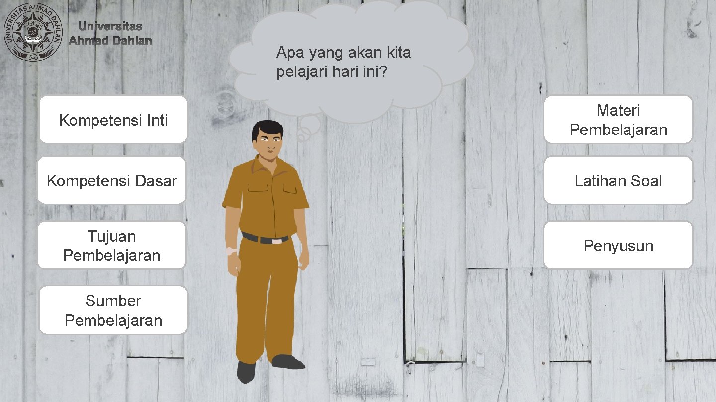 Apa yang akan kita pelajari hari ini? Kompetensi Inti Materi Pembelajaran Kompetensi Dasar Latihan