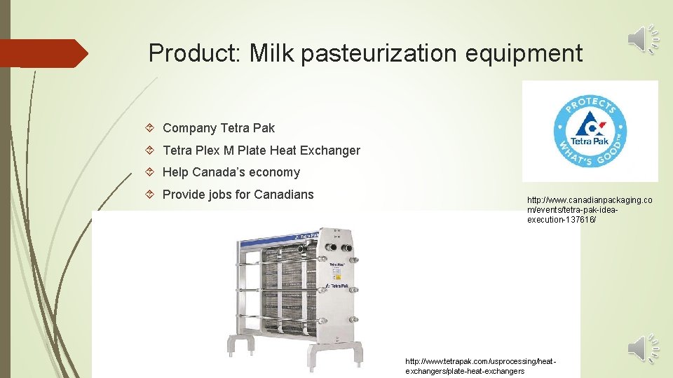 Product: Milk pasteurization equipment Company Tetra Pak Tetra Plex M Plate Heat Exchanger Help