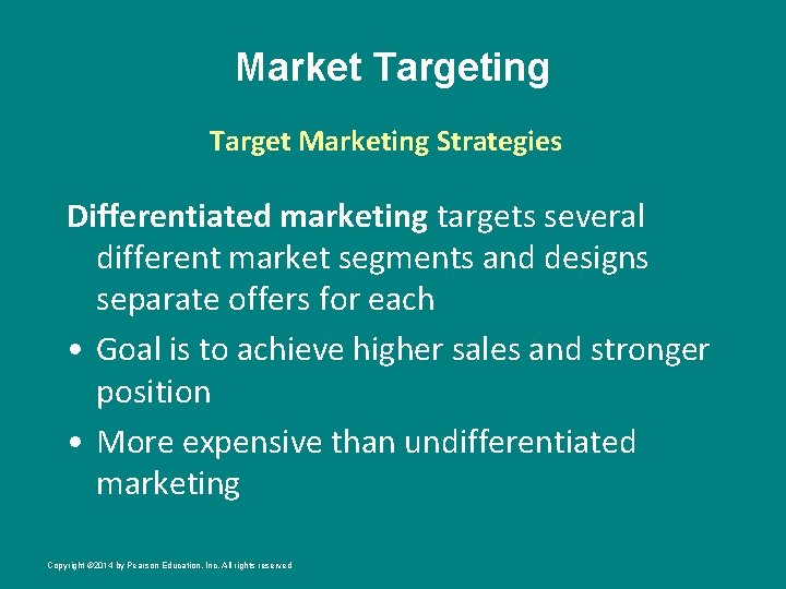 Market Targeting Target Marketing Strategies Differentiated marketing targets several different market segments and designs