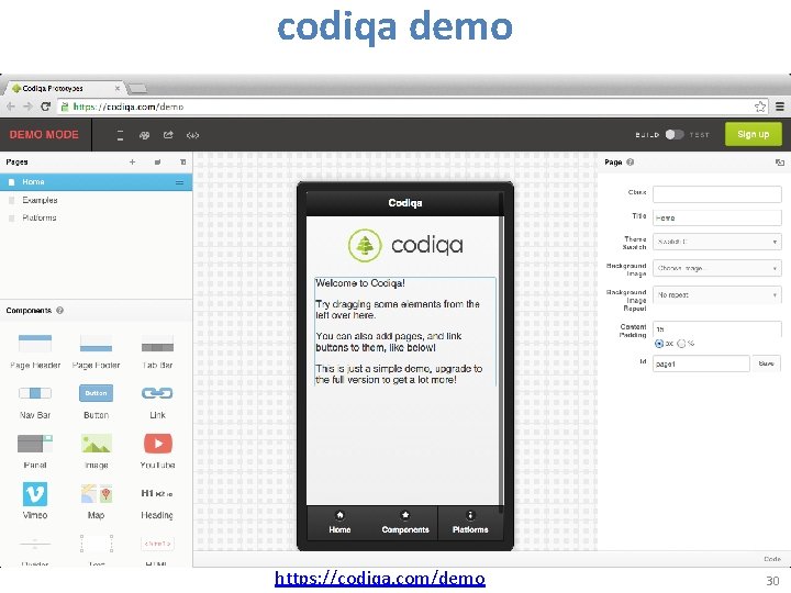 codiqa demo https: //codiqa. com/demo 30 