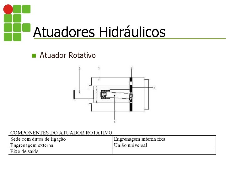 Atuadores Hidráulicos n Atuador Rotativo 