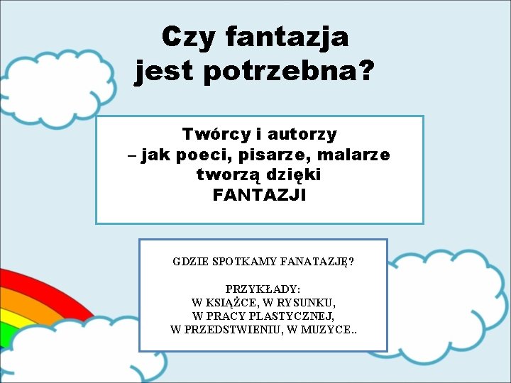 Czy fantazja jest potrzebna? Twórcy i autorzy – jak poeci, pisarze, malarze tworzą dzięki