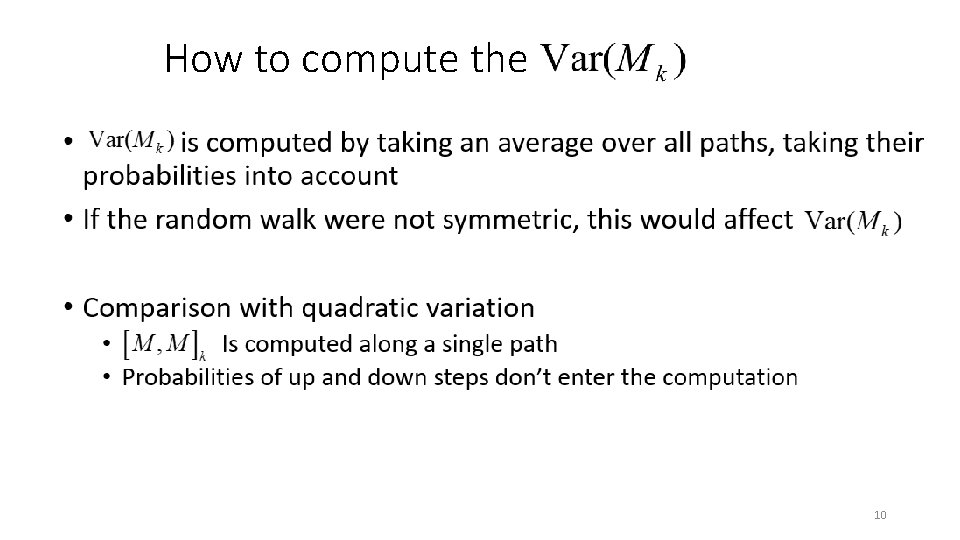 How to compute the 10 