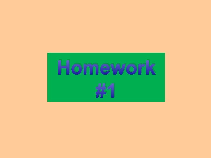 Homework #1 