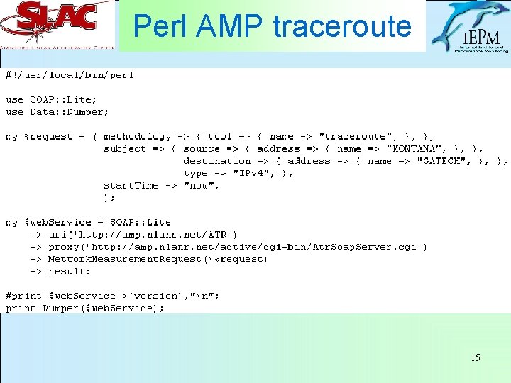 Perl AMP traceroute 15 