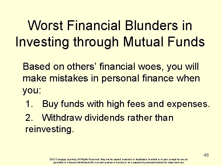 Worst Financial Blunders in Investing through Mutual Funds Based on others’ financial woes, you