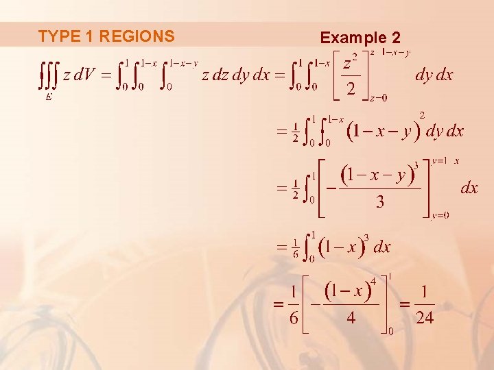 TYPE 1 REGIONS Example 2 