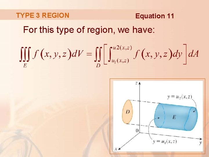 TYPE 3 REGION Equation 11 For this type of region, we have: 