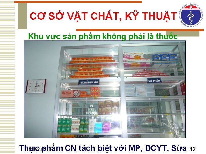 CƠ SỞ VẬT CHẤT, KỸ THUẬT Khu vực sản phẩm không phải là thuốc