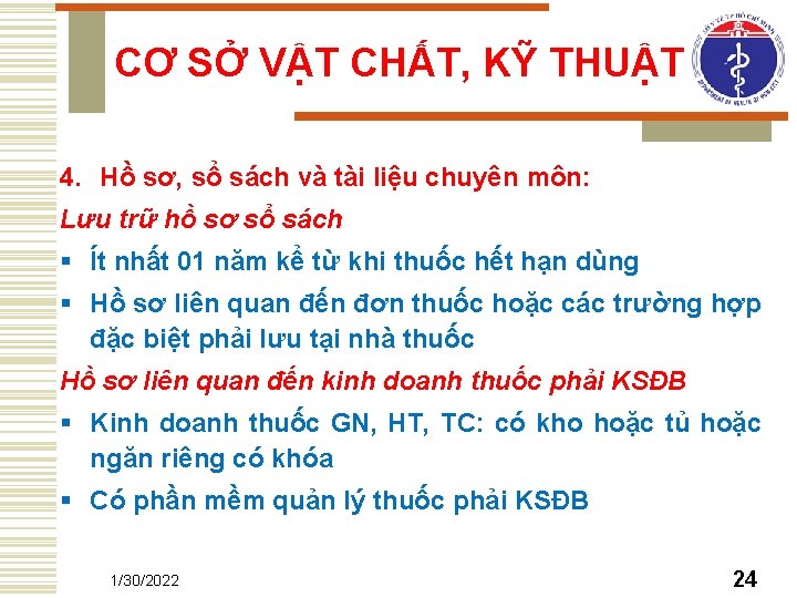 CƠ SỞ VẬT CHẤT, KỸ THUẬT 4. Hồ sơ, sổ sách và tài liệu