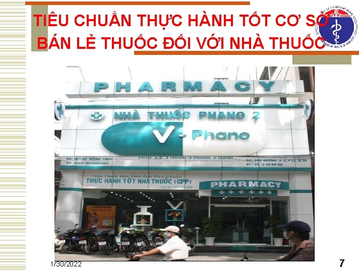 TIÊU CHUẨN THỰC HÀNH TỐT CƠ SỞ BÁN LẺ THUỐC ĐỐI VỚI NHÀ THUỐC