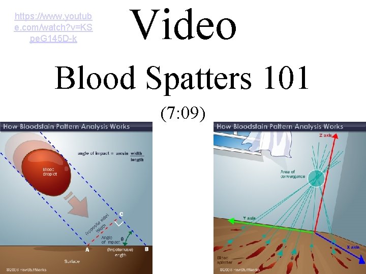 https: //www. youtub e. com/watch? v=KS pe. G 145 D-k Video Blood Spatters 101