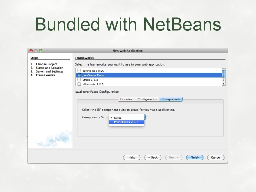 Bundled with Net. Beans 