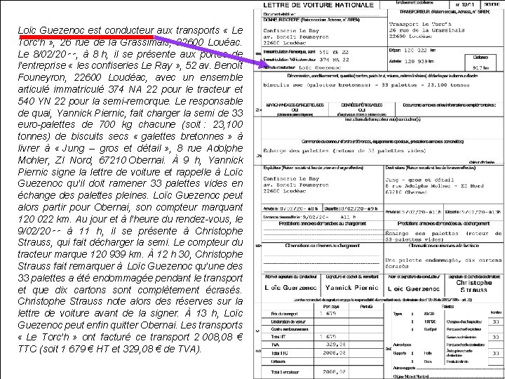 Loïc Guezenoc est conducteur aux transports « Le Torc’h » , 26 rue de