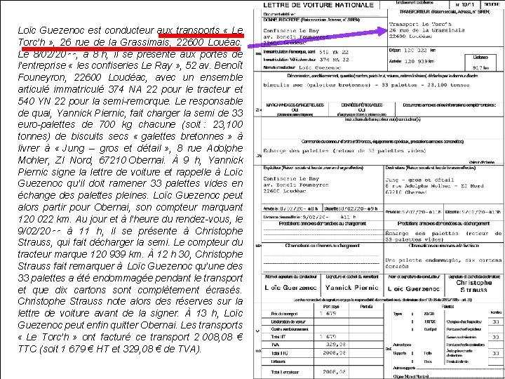 Loïc Guezenoc est conducteur aux transports « Le Torc’h » , 26 rue de