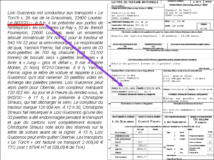 Loïc Guezenoc est conducteur aux transports « Le Torc’h » , 26 rue de