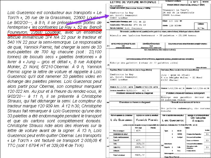 Loïc Guezenoc est conducteur aux transports « Le Torc’h » , 26 rue de