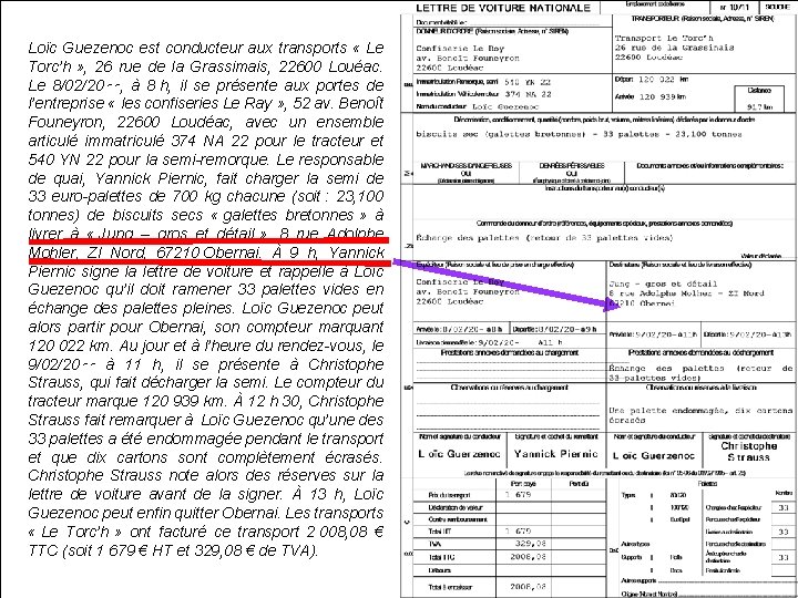 Loïc Guezenoc est conducteur aux transports « Le Torc’h » , 26 rue de