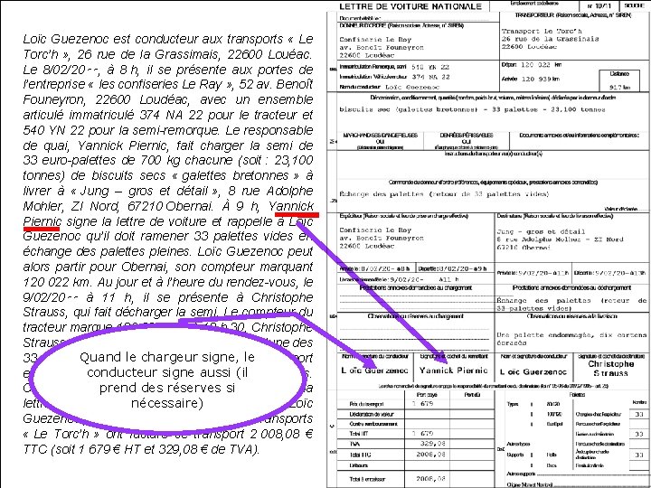 Loïc Guezenoc est conducteur aux transports « Le Torc’h » , 26 rue de