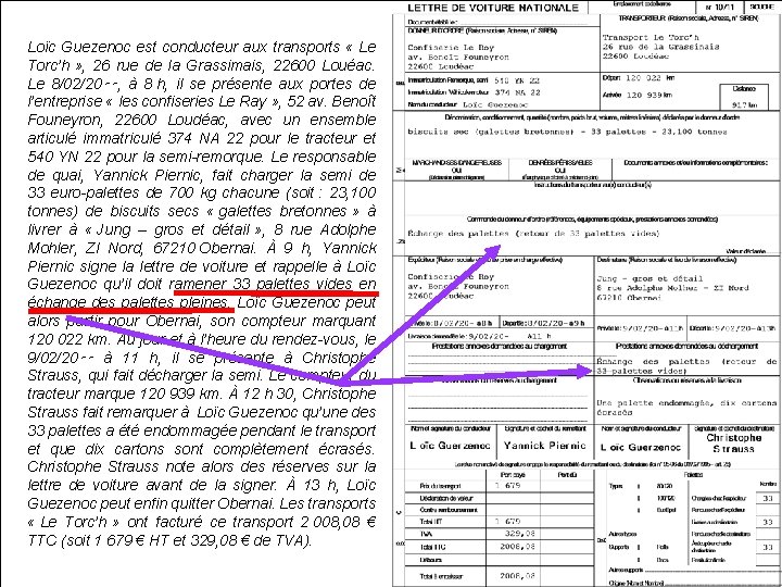 Loïc Guezenoc est conducteur aux transports « Le Torc’h » , 26 rue de