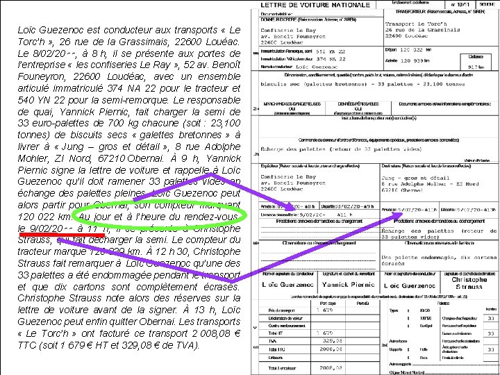 Loïc Guezenoc est conducteur aux transports « Le Torc’h » , 26 rue de