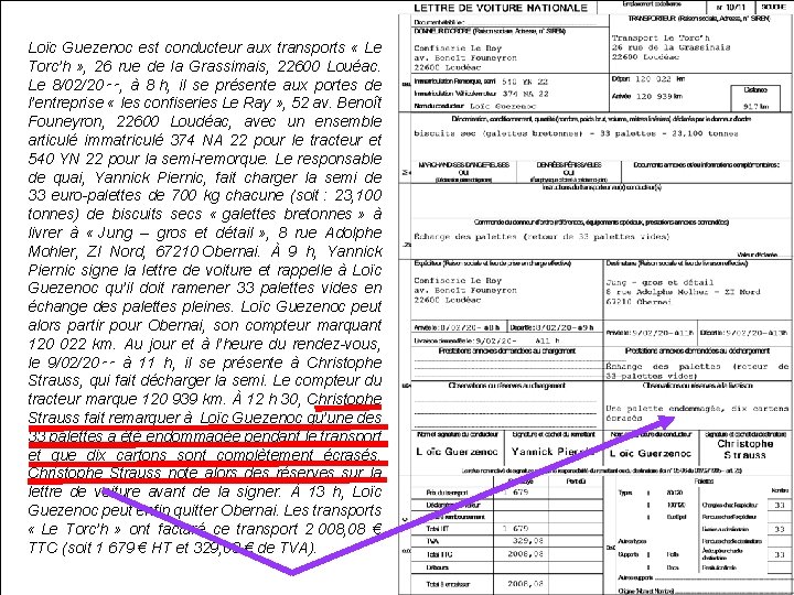 Loïc Guezenoc est conducteur aux transports « Le Torc’h » , 26 rue de