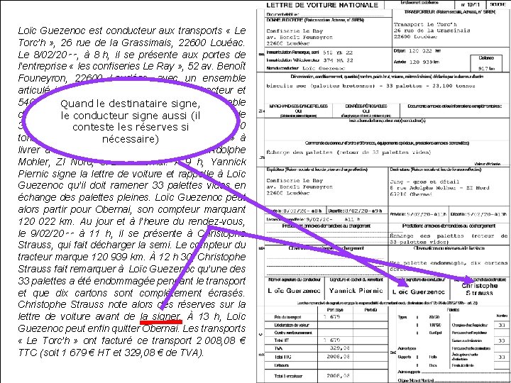 Loïc Guezenoc est conducteur aux transports « Le Torc’h » , 26 rue de
