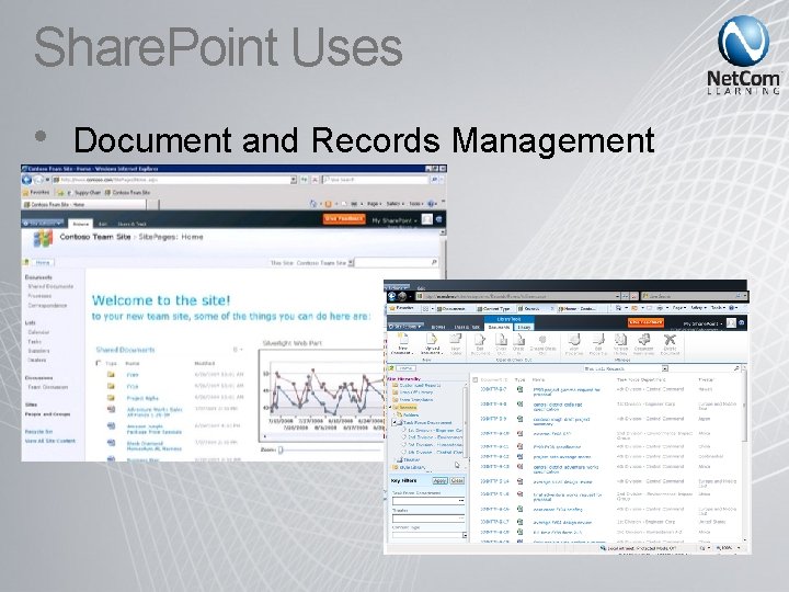Share. Point Uses • Document and Records Management 