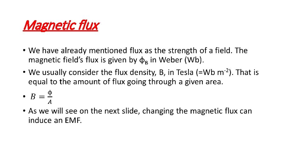 Magnetic flux • 