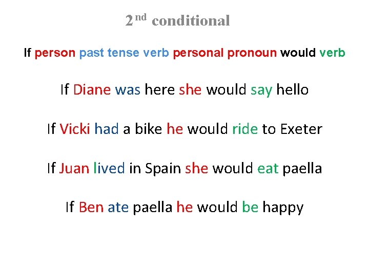 Conditional Tenses Beginners PreInt First conditional IF PRESENT