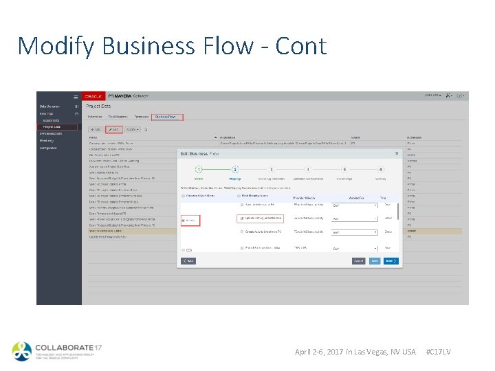 Modify Business Flow - Cont April 2 -6, 2017 in Las Vegas, NV USA
