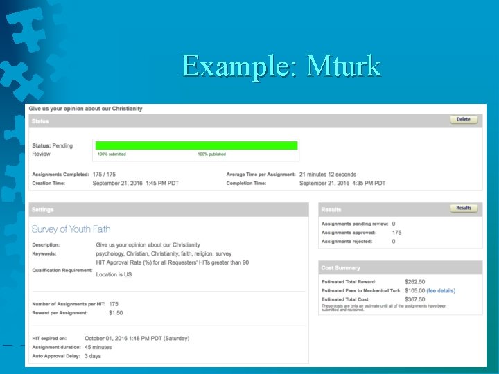 Example: Mturk 