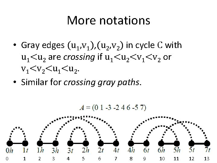 More notations • Gray edges (u 1, v 1), (u 2, v 2) in