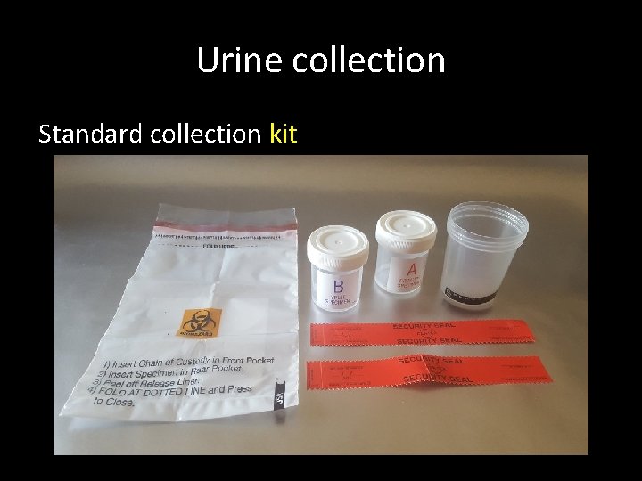 Urine collection Standard collection kit 