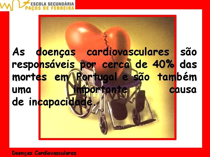 As doenças cardiovasculares são responsáveis por cerca de 40% das mortes em Portugal e