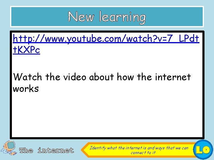 New learning http: //www. youtube. com/watch? v=7_LPdt t. KXPc Watch the video about how