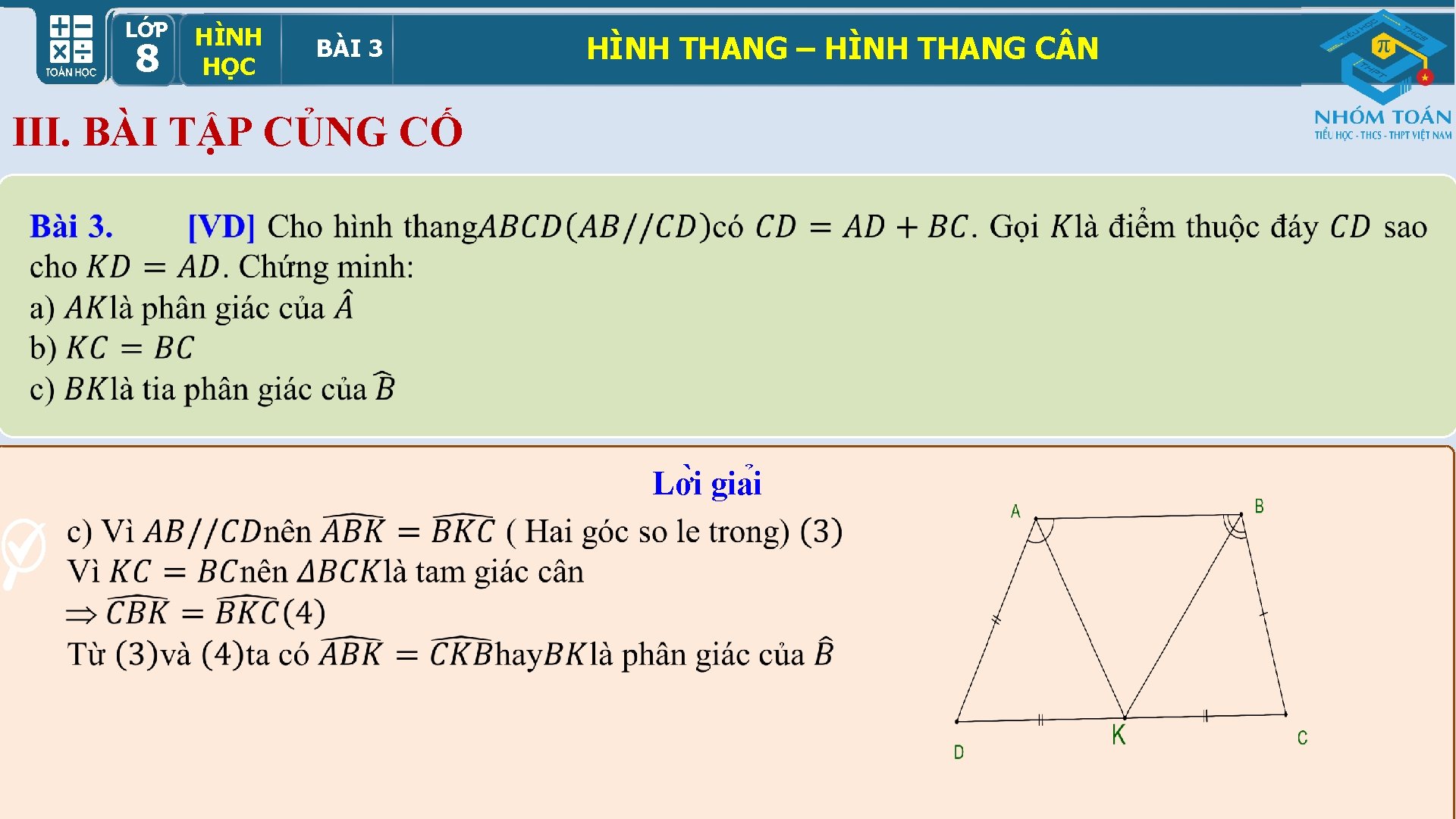 LỚP HÌNH HỌCBÀI 33 89 HỌC HÌNH THANG – HÌNH THANG C N HÌNH