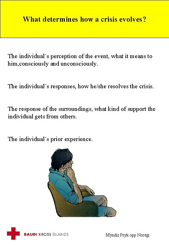 What determines how a crisis evolves? The individual´s perception of the event, what it