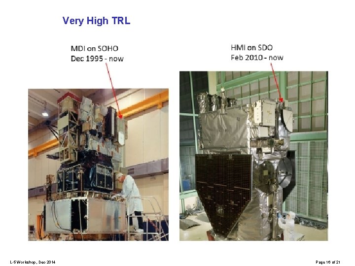 Very High TRL L-5 Workshop, Dec 2014 Page 16 of 21 