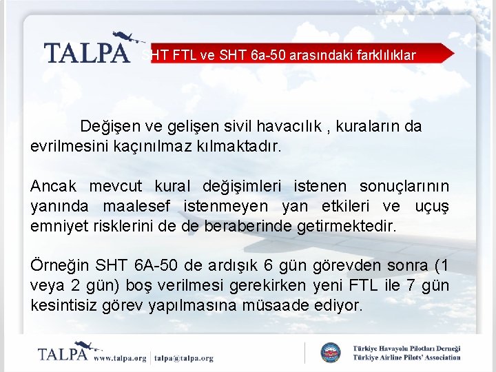 SHT FTL ve SHT 6 a-50 arasındaki farklılıklar Değişen ve gelişen sivil havacılık ,