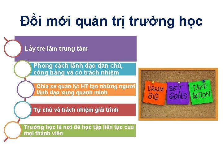 Đổi mới quản trị trường học Lấy trẻ làm trung tâm Phong cách lãnh