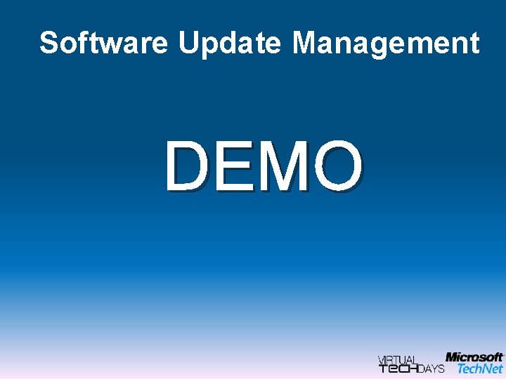 Software Update Management DEMO 