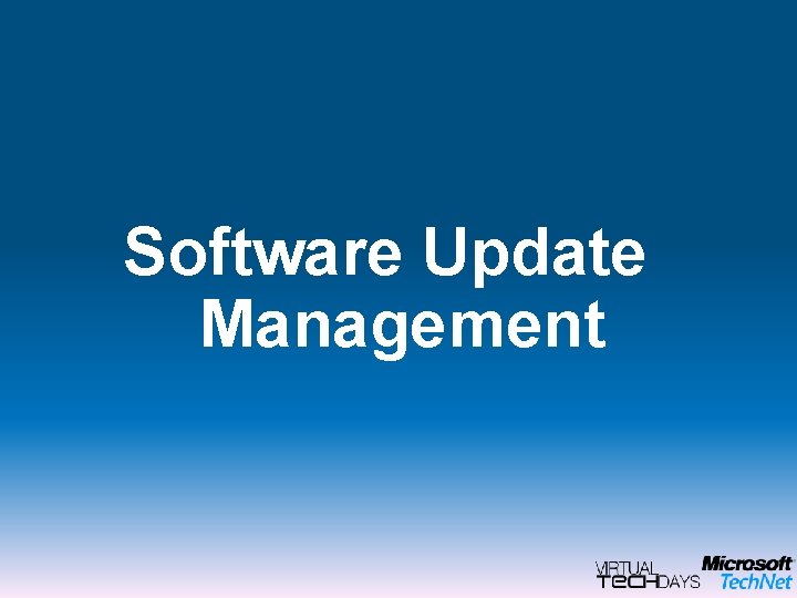 Software Update Management 